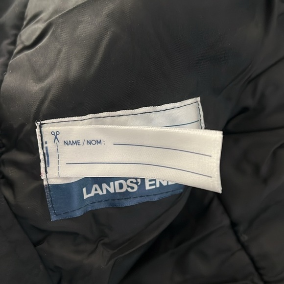 Lands’ End Little Kids Iron Knee Insulated Winter Snow Bibs in Black - Picture 4 of 5